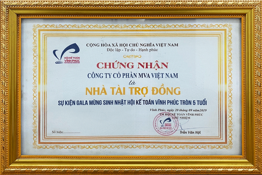 MVA nhà tài trợ đồng mừng sinh nhật hội kế toán Vĩnh Phúc