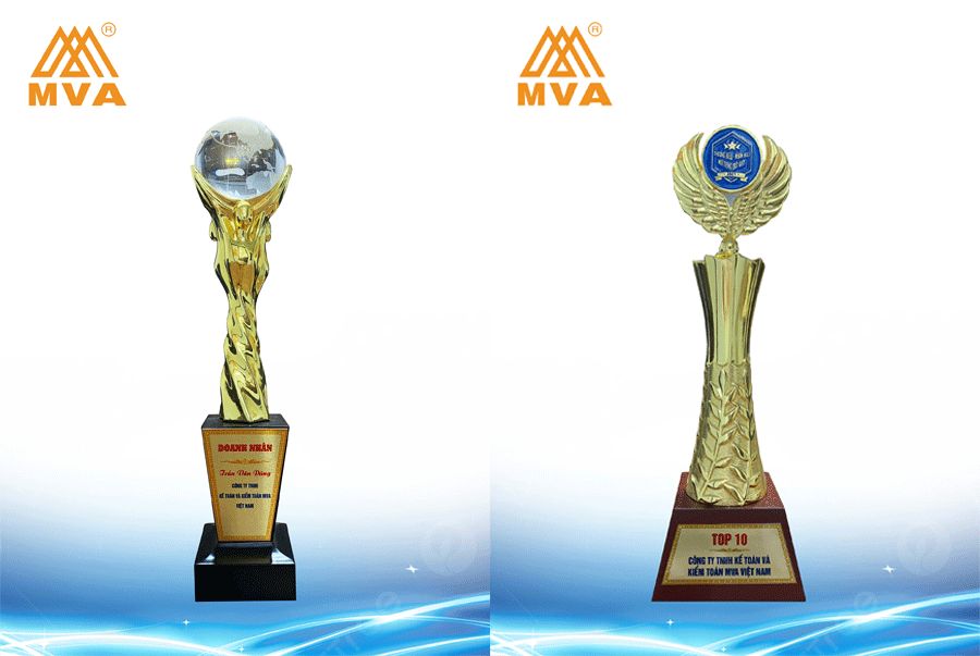 Cúp vinh danh doanh nhân và thương hiệu MVA