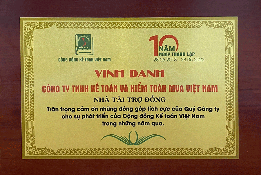 Vinh danh MVA là nhà tài trợ đồng