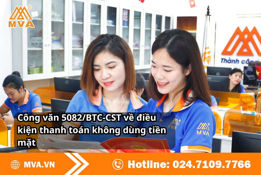 Công văn 5082/BTC-CST về điều kiện thanh toán không dùng tiền mặt