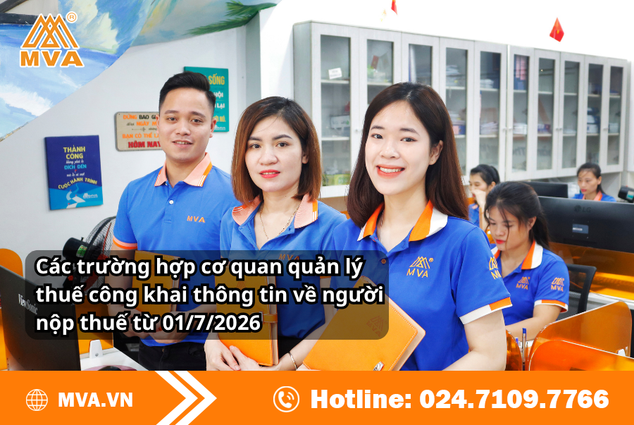 Các trường hợp cơ quan quản lý thuế công khai thông tin về người nộp thuế từ 01/7/2026