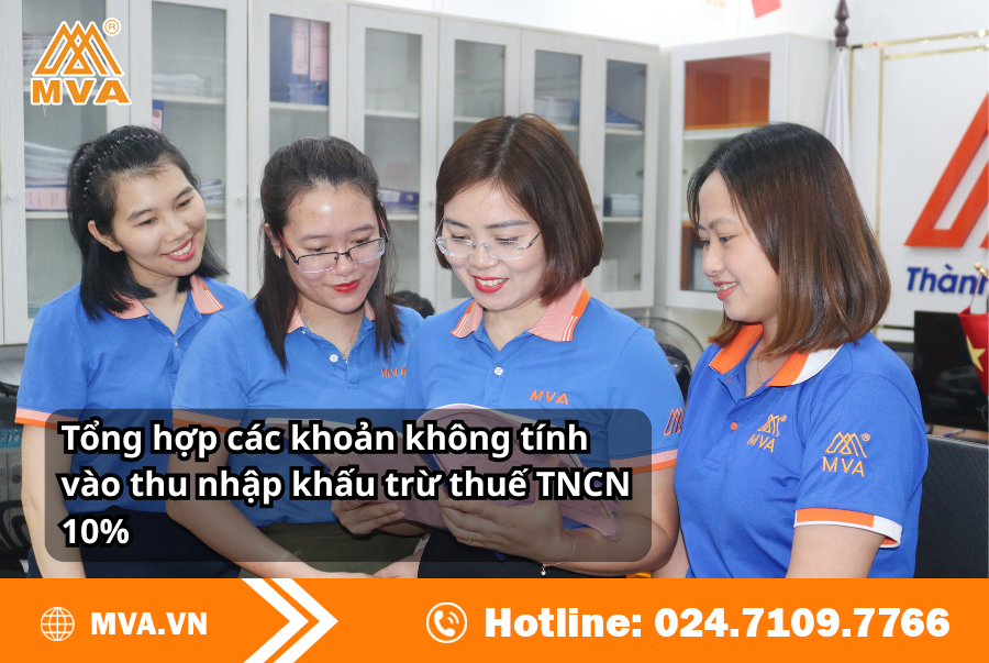 Tổng hợp các khoản không tính vào thu nhập khấu trừ thuế TNCN 10%