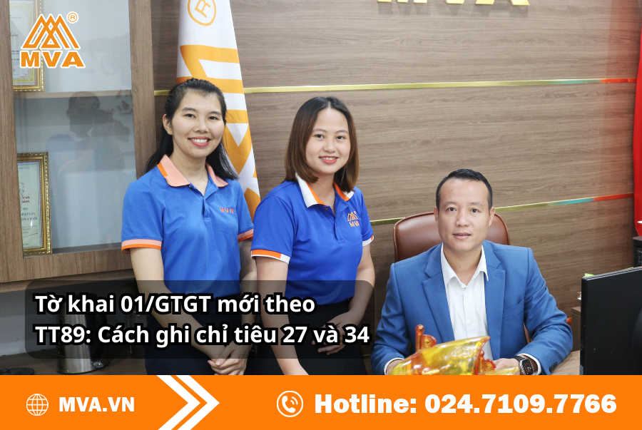 Tờ khai 01/GTGT mới theo TT89: Cách ghi chỉ tiêu 27 và 34