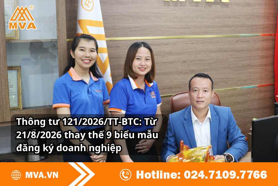 Thông tư 121/2026/TT-BTC thay thế 9 biểu mẫu đăng ký doanh nghiệp