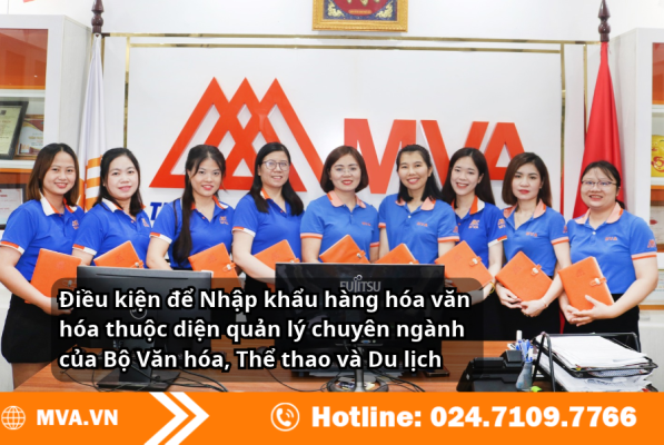 Điều kiện để Nhập khẩu hàng hóa văn hóa thuộc diện quản lý chuyên ngành của Bộ Văn hóa, Thể thao và Du lịch